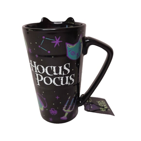 Disney Hocus Pocus Binx Black Glow-In-The-Dark Cat Mug 16 Oz - Picture 2 of 8